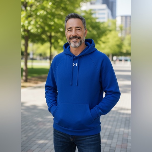 Under Armour Royal Blue Men’s Pullover Hoodie Sweatshirt. Size Medium. - Picture 1 of 4